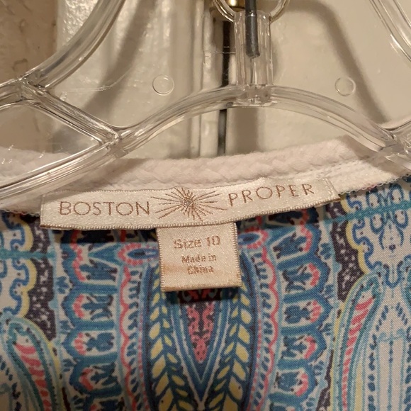 Boston Proper Blouse Multicolor Paisley Tunic, Size 10 - Picture 2 of 4
